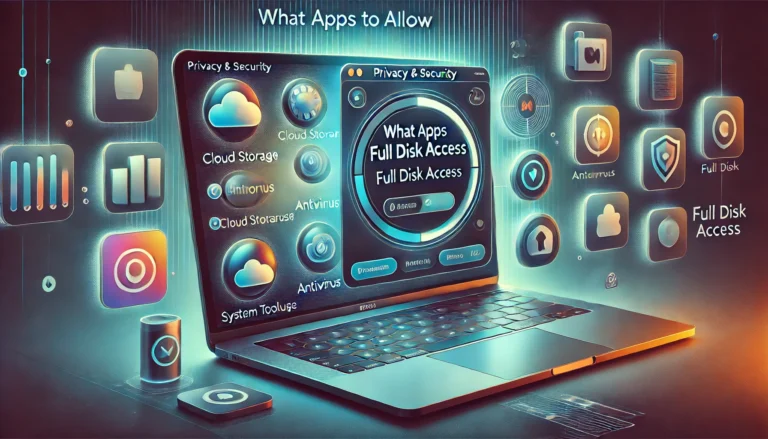 What Apps To Allow Full Disk Access