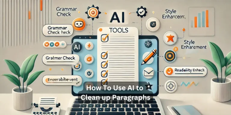 How To Use AI to Clean up Paragraphs