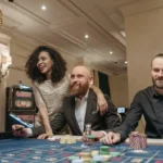 couple enjoying casino night