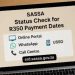 sassa status check for r350 payment dates