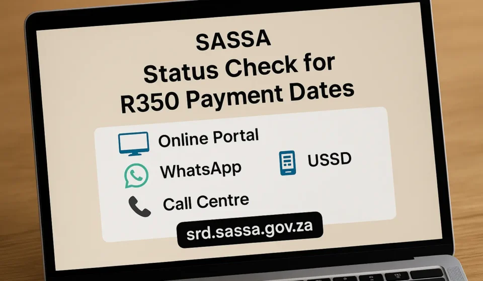sassa status check for r350 payment dates