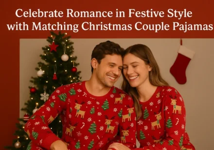matching christmas couple pajamas