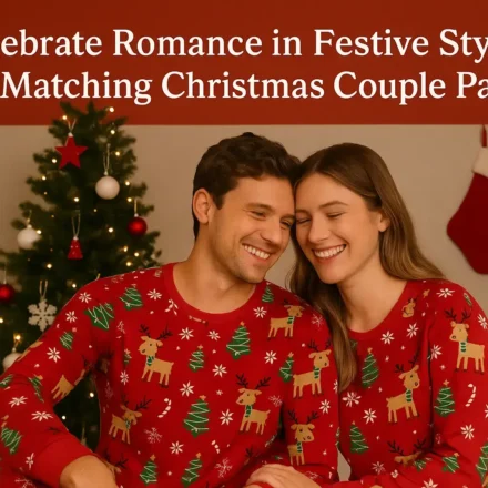 matching christmas couple pajamas