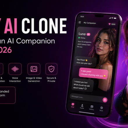 Candy AI clone development platform featuring AI chat, custom characters, memory, voice interaction, image and video generation, with Triple Minds branding.